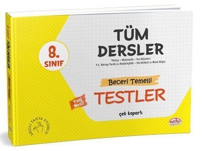 Editör 8. Sınıf Tüm Dersler Beceri Temelli Testler Editör Yayınları