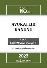 Platon 2023 Avukatlık Kanunu Platon Hukuk Yayınları