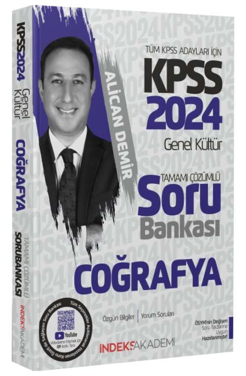 SÜPER FİYAT - İndeks Akademi 2024 KPSS Coğrafya Soru Bankası Çözümlü - Alican Demir İndeks Akademi Yayıncılık