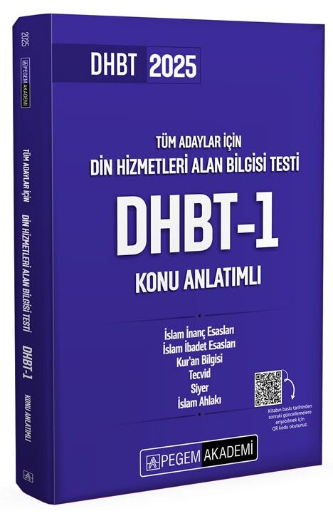 Pegem 2025 DHBT-1 Konu Anlatımlı Pegem Akademi Yayınları