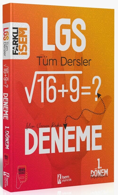 İsem 8. Sınıf LGS Tüm Dersler 1. Dönem Farklı İsem 5 Deneme İsem Yayıncılık