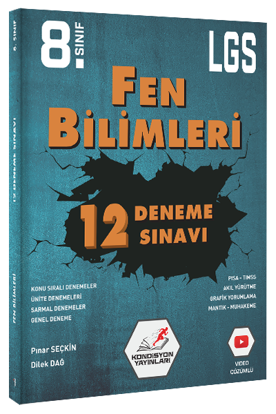 Kondisyon 8. Sınıf LGS Fen Bilimleri 12 Deneme Kondisyon Yayınları