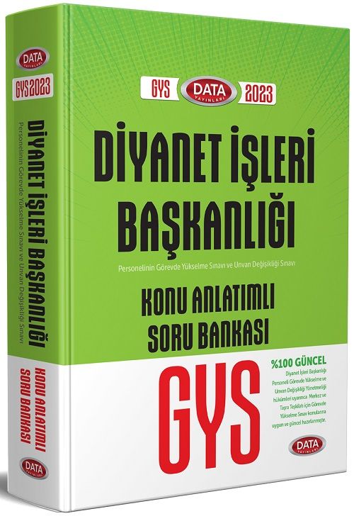 Data 2023 GYS DİB Diyanet İşleri Başkanlığı Konu Anlatımlı Soru Bankası Görevde Yükselme Data Yayınları