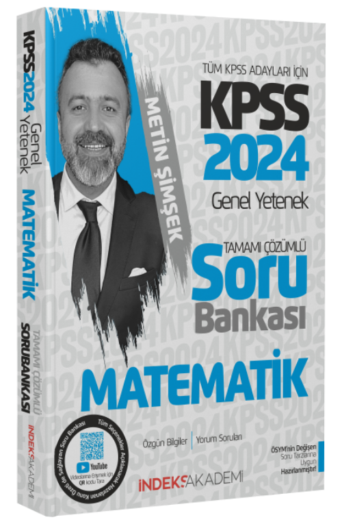 SÜPER FİYAT - İndeks Akademi 2024 KPSS Matematik Soru Bankası Çözümlü - Metin Şimşek İndeks Akademi Yayıncılık