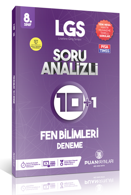 Puan 8. Sınıf LGS Fen Bilimleri Soru Analizli 10+1 Deneme Puan Yayınları