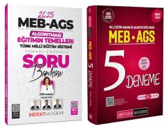 Pegem 2025 MEB-AGS 5 Deneme + İndeks Eğitimin Temelleri ve Türk Milli Eğitim Sistemi Soru Bankası 2 li Set Pegem Akademi + İndeks Yayınları