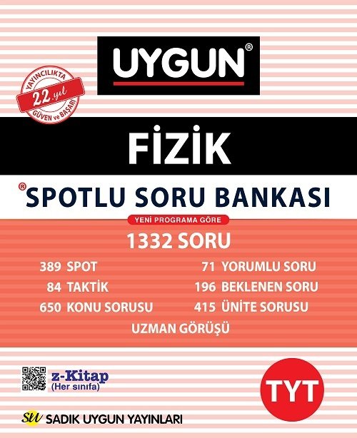 Sadık Uygun YKS TYT Fizik Spotlu Soru Bankası Sadık Uygun Yayınları