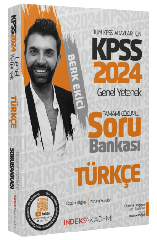 SÜPER FİYAT - İndeks Akademi 2024 KPSS Türkçe Soru Bankası Çözümlü - Berk Ekici İndeks Akademi Yayıncılık