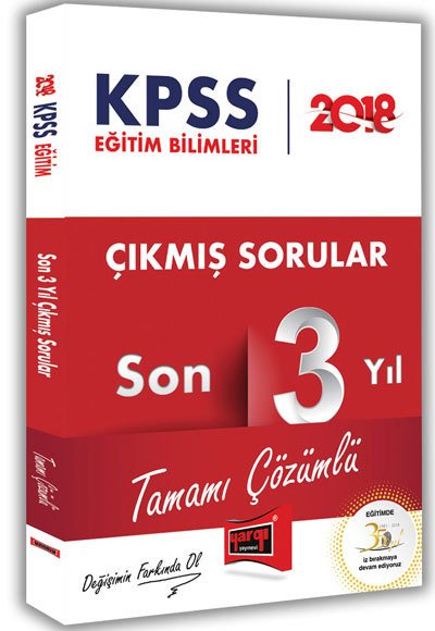 Yargı 2018 KPSS Eğitim Bilimleri Çıkmış Sorular Son 3 Yıl Çözümlü Yargı Yayınları