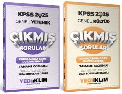 Yediiklim 2025 KPSS Genel Yetenek + Genel Kültür Çıkmış Sorular Konularına Göre 2 li Set Yediiklim Yayınları