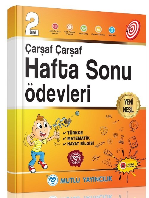 Mutlu 2. Sınıf Çarşaf Çarşaf Hafta Sonu Ödevleri Video Çözümlü Mutlu Yayınları