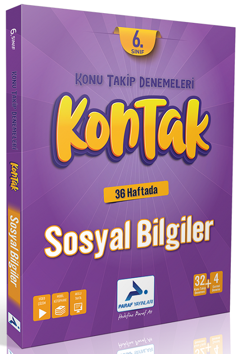 Paraf 6. Sınıf Sosyal Bilgiler Kontak Konu Takip Denemeleri Paraf Yayınları