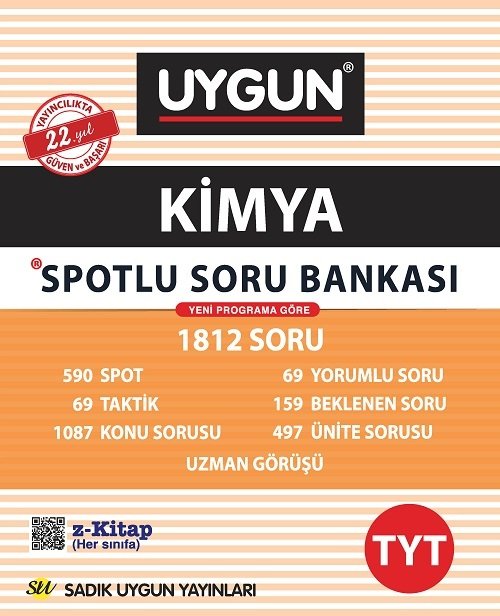 Sadık Uygun YKS TYT Kimya Spotlu Soru Bankası Sadık Uygun Yayınları