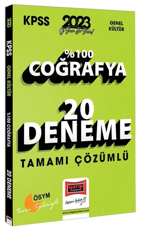 Yargı 2023 KPSS Coğrafya %100 20 Deneme Çözümlü Yargı Yayınları