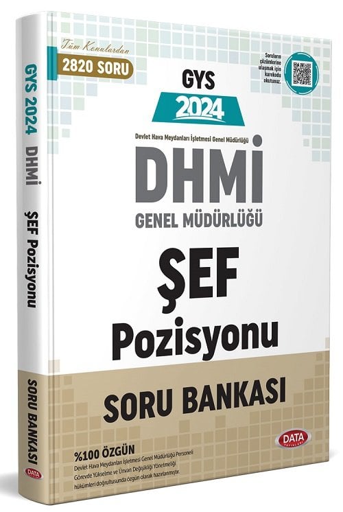 Data 2024 GYS DHMİ Genel Müdürlüğü Şef Pozisyonu Soru Bankası Görevde Yükselme Data Yayınları