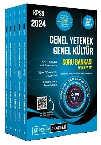 SÜPER FİYAT - Pegem 2024 KPSS Genel Yetenek Genel Kültür Soru Bankası Çözümlü Modüler Set Pegem Akademi Yayınları