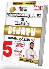 TKM Akademi ÖABT Psikolojik Danışmanlık ve Rehberlik DEJAVU 5 Deneme Çözümlü - Osman Avni Ersöz TKM Akademi