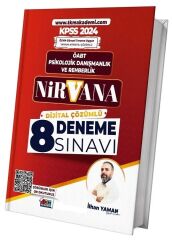 TKM Akademi 2024 ÖABT Psikolojik Danışmanlık ve Rehberlik NİRVANA 8 Deneme Dijital Çözümlü - İlhan Yaman TKM Akademi