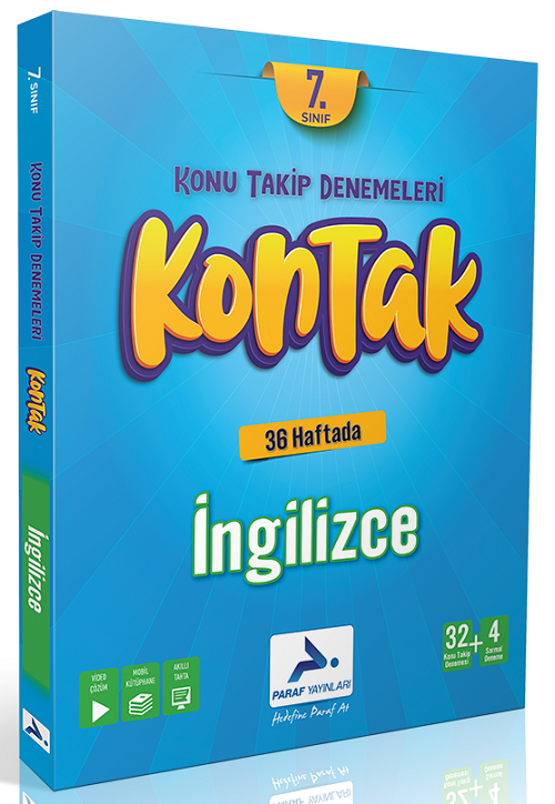 Paraf 7. Sınıf İngilizce Kontak Konu Takip Denemeleri Paraf Yayınları