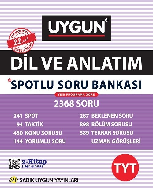 Sadık Uygun YKS TYT Dil ve Anlatım Spotlu Soru Bankası Sadık Uygun Yayınları