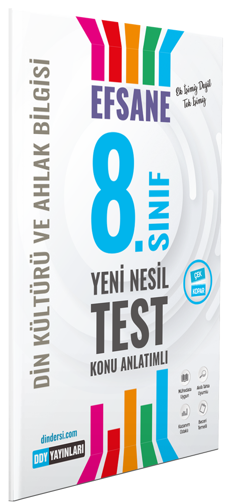 DDY Yayınları 8. Sınıf Din Kültürü ve Ahlak Bilgisi Efsane Test DDY Yayınları