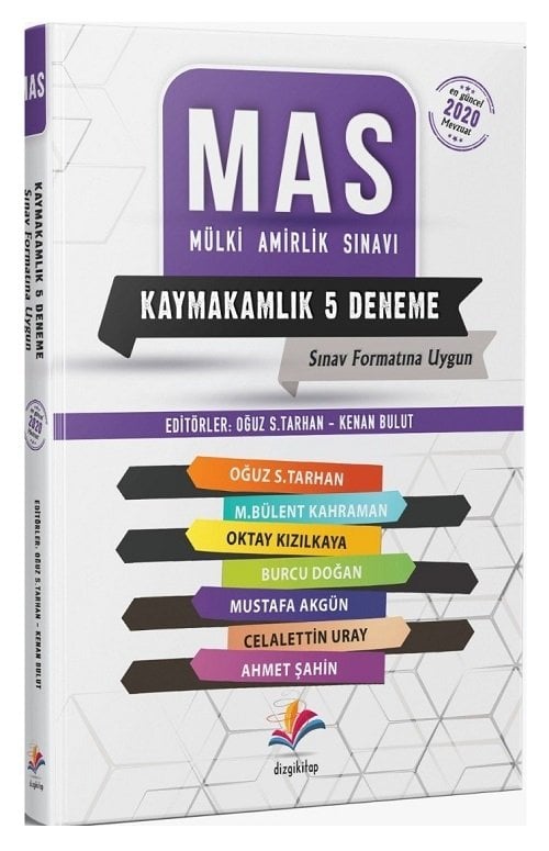 Dizgi Kitap 2020 MAS Kaymakamlık 5 Deneme Dizgi Kitap Yayınları