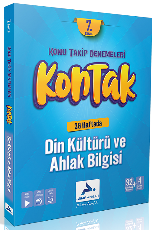 Paraf 7. Sınıf Din Kültürü ve Ahlak Bilgisi Kontak Konu Takip Denemeleri Paraf Yayınları