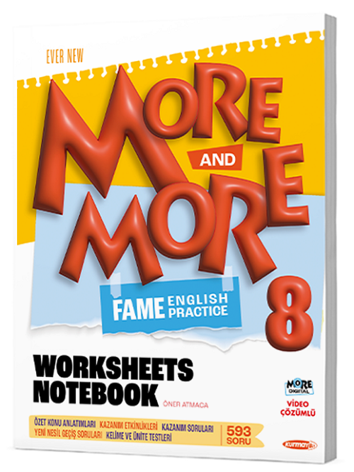 Kurmay ELT More and More English 8 Worksheets Notebook Kurmay ELT Yayınları