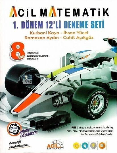 Acil 8. Sınıf LGS 1. Dönem 12 li Deneme Seti Video Çözümlü Acil Yayınları