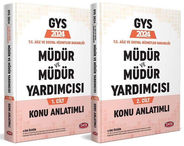 Data 2024 GYS Aile ve Sosyal Hizmetler Bakanlığı Müdür ve Yardımcısı Konu Anlatımı Seti Görevde Yükselme Data Yayınları