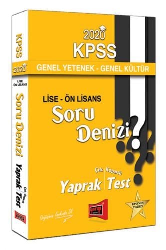 SÜPER FİYAT - Yargı 2020 KPSS Lise Ön Lisans Soru Denizi Yaprak Test Çek Kopartlı Yargı Yayınları