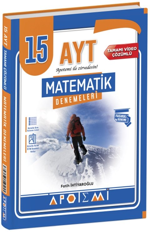 Apotemi YKS AYT Matematik 15 Deneme Çözümlü Apotemi Yayınları