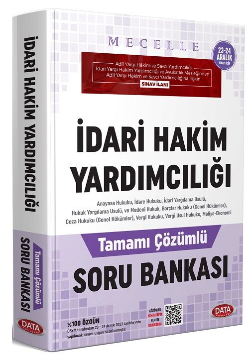 Data 2023 İdari Hakim Yardımcılığı MECELLE Soru Bankası Çözümlü Data Yayınları