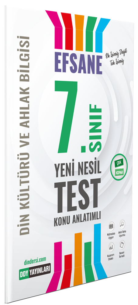 DDY Yayınları 7. Sınıf Din Kültürü ve Ahlak Bilgisi Efsane Test DDY Yayınları