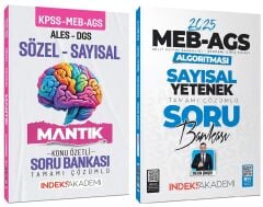 İndeks Akademi 2025 MEB-AGS Algoritması Sözel + Sayısal Mantık Soru Bankası 2 li Set - Metin Şimşek İndeks Akademi Yayıncılık