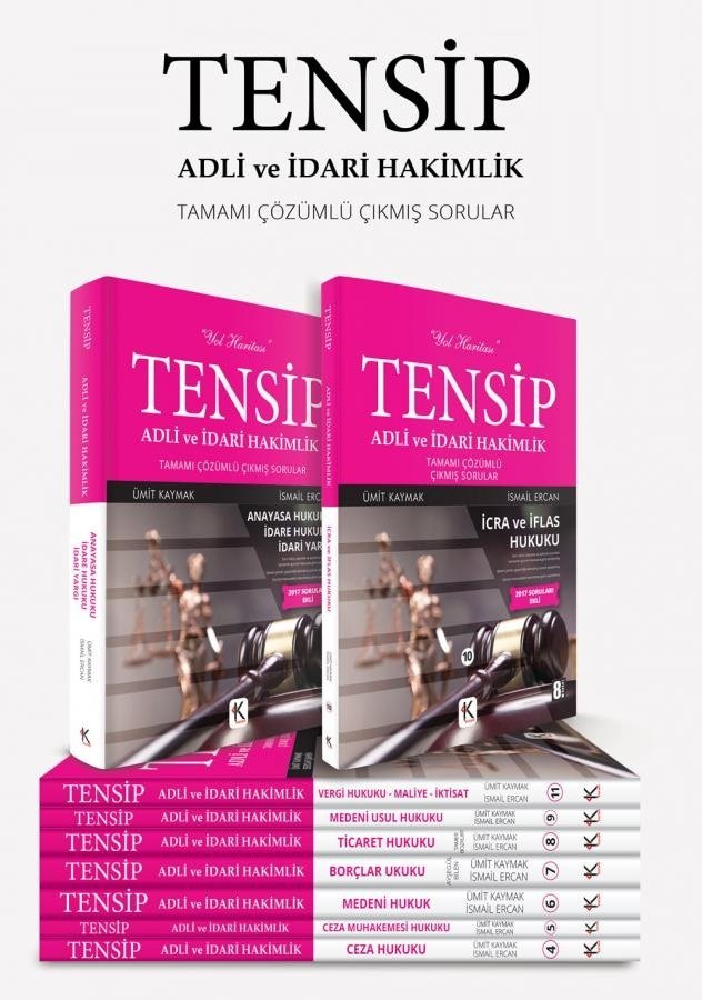 Kuram Tensip Adli İdari Hakimlik Çıkmış Sorular Çözümlü Set (Kutulu) Kuram Kitap