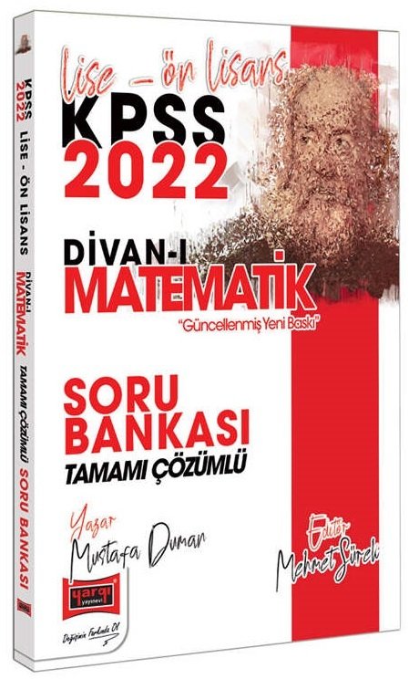 Yargı 2022 KPSS Lise Ön Lisans Divanı Matematik Soru Bankası Çözümlü - Mustafa Duman Yargı Yayınları