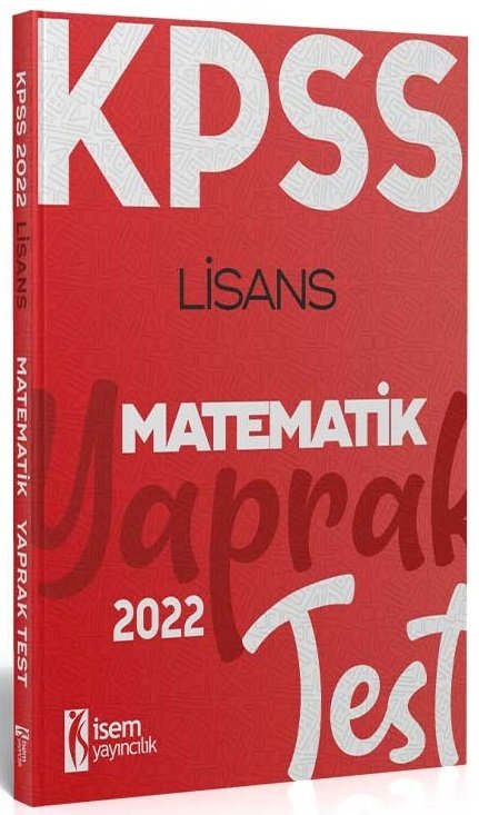 SÜPER FİYAT - İsem 2022 KPSS Matematik Yaprak Test İsem Yayınları