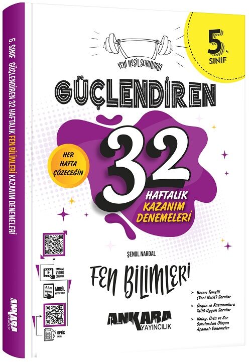 Ankara Yayıncılık 5. Sınıf Fen Bilimleri Güçlendiren 32 Haftalık Kazanım Denemeleri Ankara Yayıncılık