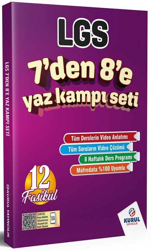 Kurul LGS 7 den 8 e Tüm Dersler Yaz Kampı Konu Anlatımlı Soru Bankası Seti Kurul Yayıncılık