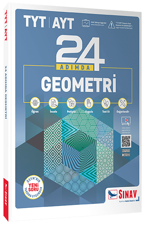 Sınav YKS TYT AYT Geometri 24 Adımda Konu Anlatımlı Soru Bankası Sınav Yayınları