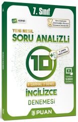 Puan 7. Sınıf İngilizce Soru Analizli 10+1 Deneme Puan Yayınları