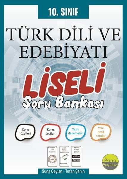 Pano 10. Sınıf Türk Dili ve Edebiyatı Liseli Soru Bankası Pano Yayınevi