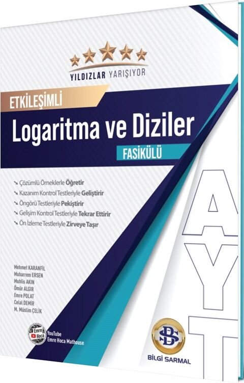 Bilgi Sarmal YKS AYT Logaritma ve Diziler Yıldızlar Yarışıyor Etkileşimli Fasikülü Bilgi Sarmal Yayınları