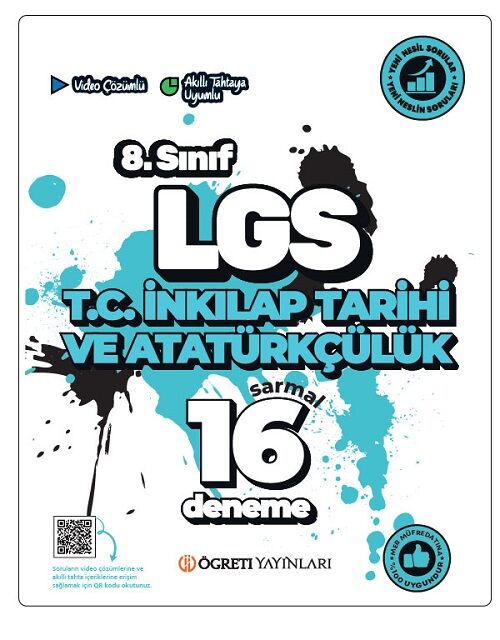 Öğreti 8. Sınıf LGS TC İnkılap Tarihi ve Atatürkçülük 16 Sarmal Deneme Öğreti Yayınları