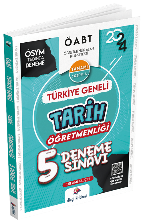 Dizgi Kitap 2024 ÖABT Tarih Öğretmenliği Türkiye Geneli 5 Deneme Çözümlü - Selami Yalçın Dizgi Kitap