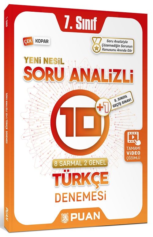 Puan 7. Sınıf Türkçe Soru Analizli 10+1 Deneme Puan Yayınları