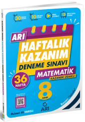 Arı Yayınları 8. Sınıf Matematik Haftalık Kazanım Denemeleri Arı Yayınları