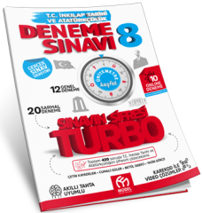 Model 8. Sınıf TC İnkılap Tarihi ve Atatürkçülük Turbo 16 Deneme Model Eğitim Yayınları