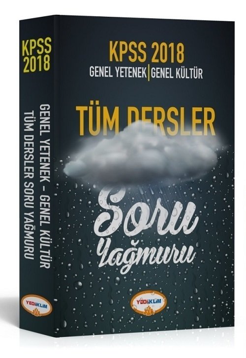 Yediiklim 2018 KPSS Genel Yetenek Genel Kültür Tüm Dersler Soru Yağmuru Soru Bankası Yediiklim Yayınları